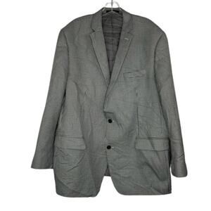 Michael Michael Kors Men's black white houndstooth double breasted blazer jacket